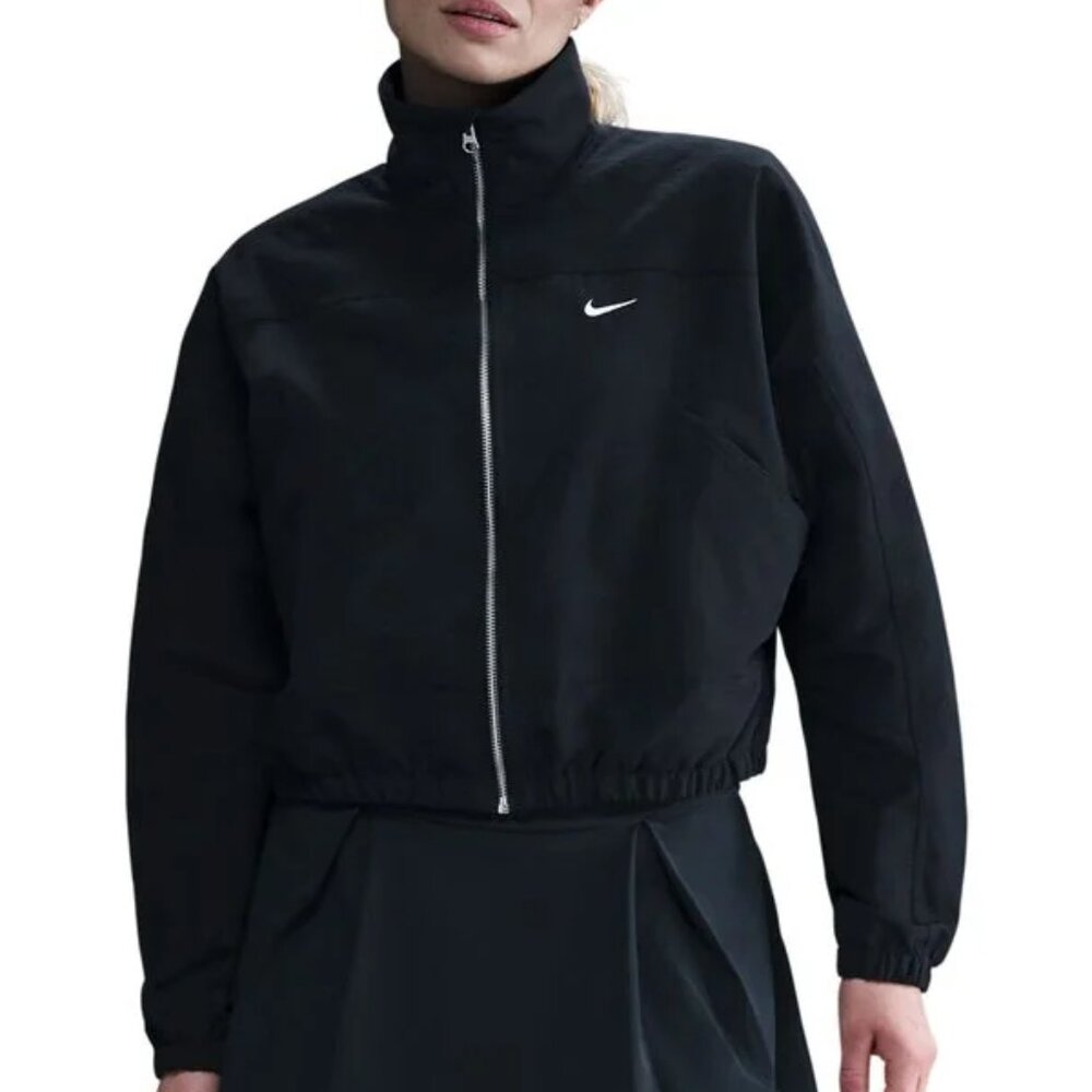 NWT Nike Women's Small Everything Woven Black Athletic Athleisure Nylon Jacket